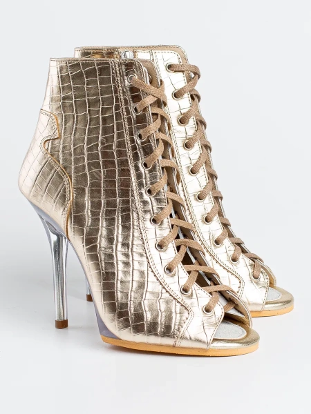 Туфли хилсы для танцев LIZARDI золотистые