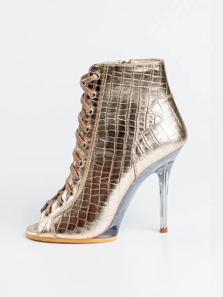 Туфли хилсы для танцев LIZARDI золотистые