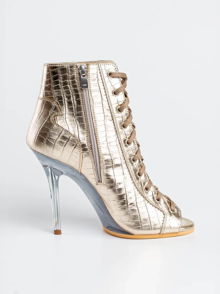 Туфли хилсы для танцев LIZARDI золотистые