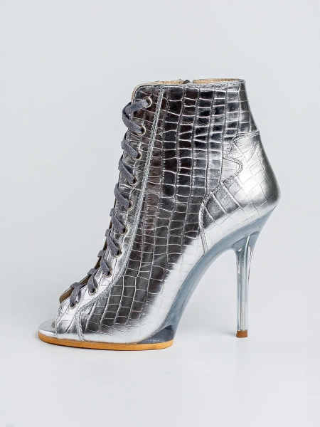 Туфли хилсы для танцев LIZARDI серебро