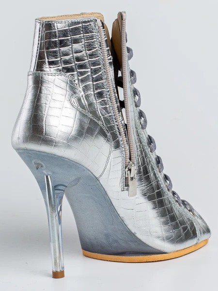 Туфли хилсы для танцев LIZARDI серебро